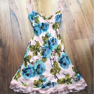 Betsey Johnson floral silk midi dress